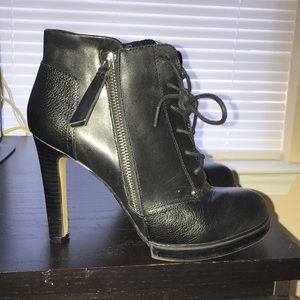 French connection size 8 black platform booties